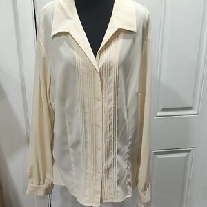 Rena Rowan Vanilla Button Down Shirt